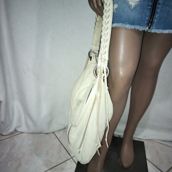 Christopher Kon Alanna Cream Colored Hobo Leather Bag - Picture 6 of 16